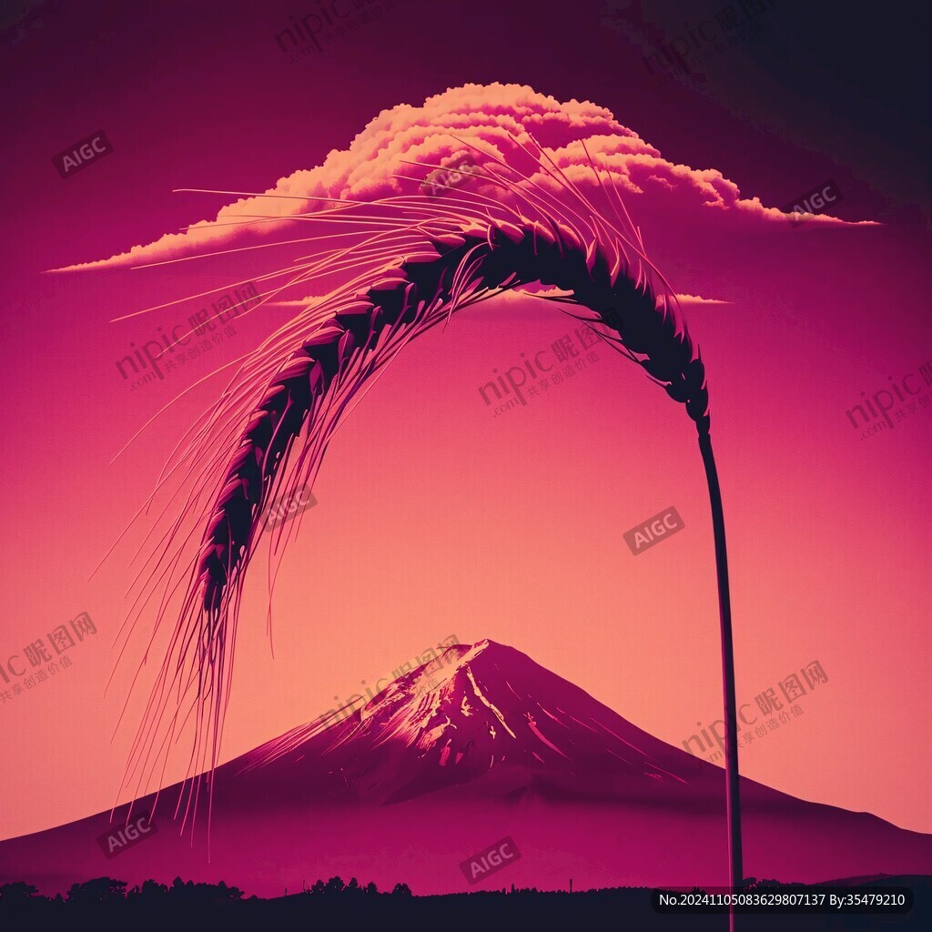 粉红色的超现实风景