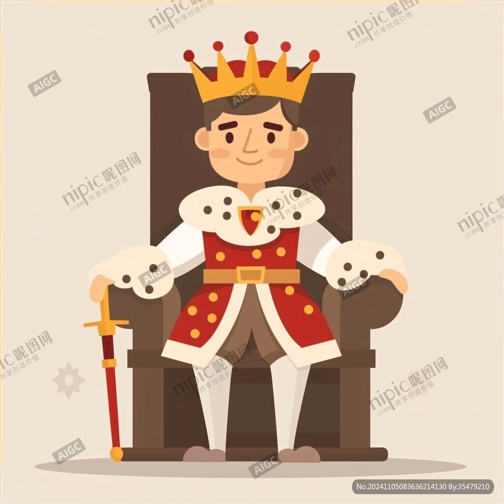 小皇帝插画图案