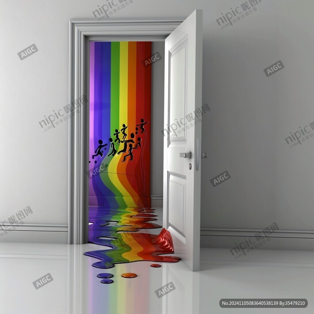 彩虹方框门