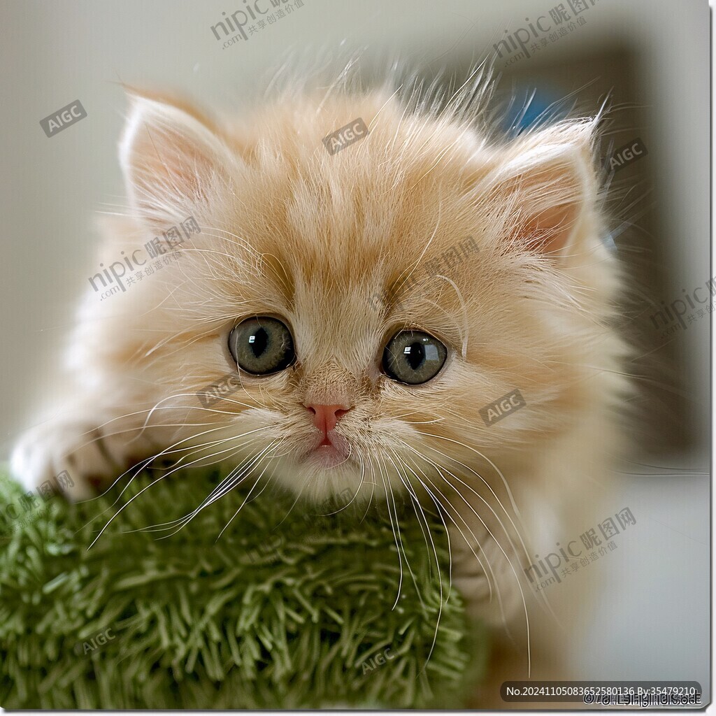 呆萌长毛发猫咪