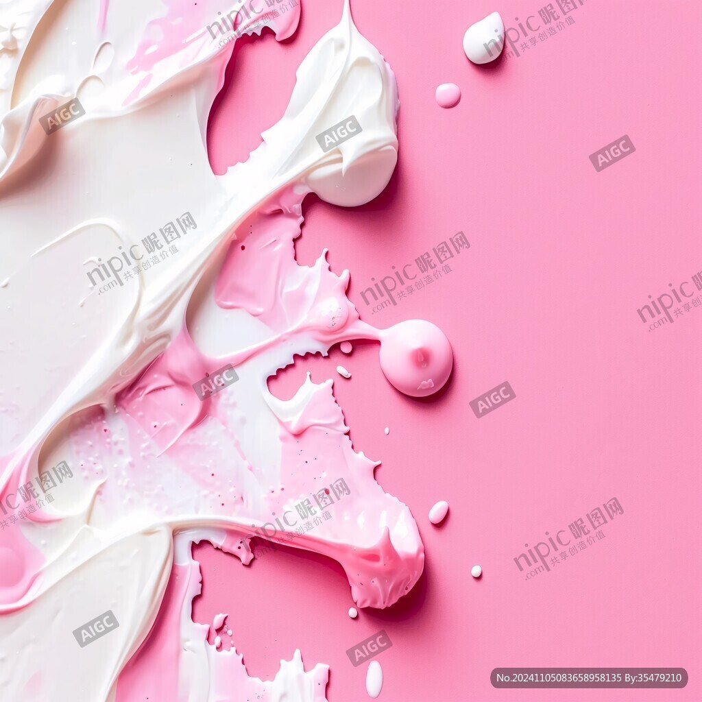乳白色化妆品膏体造型