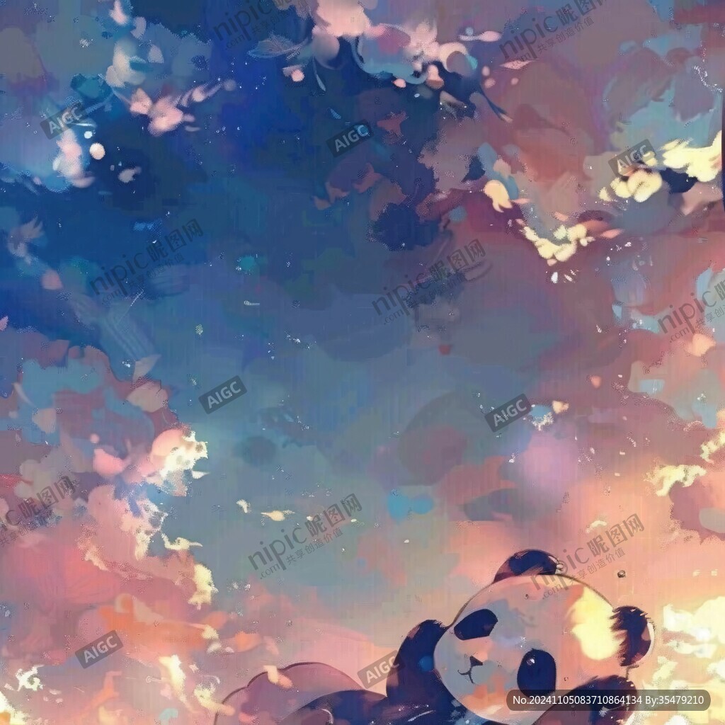 抽象画大熊猫