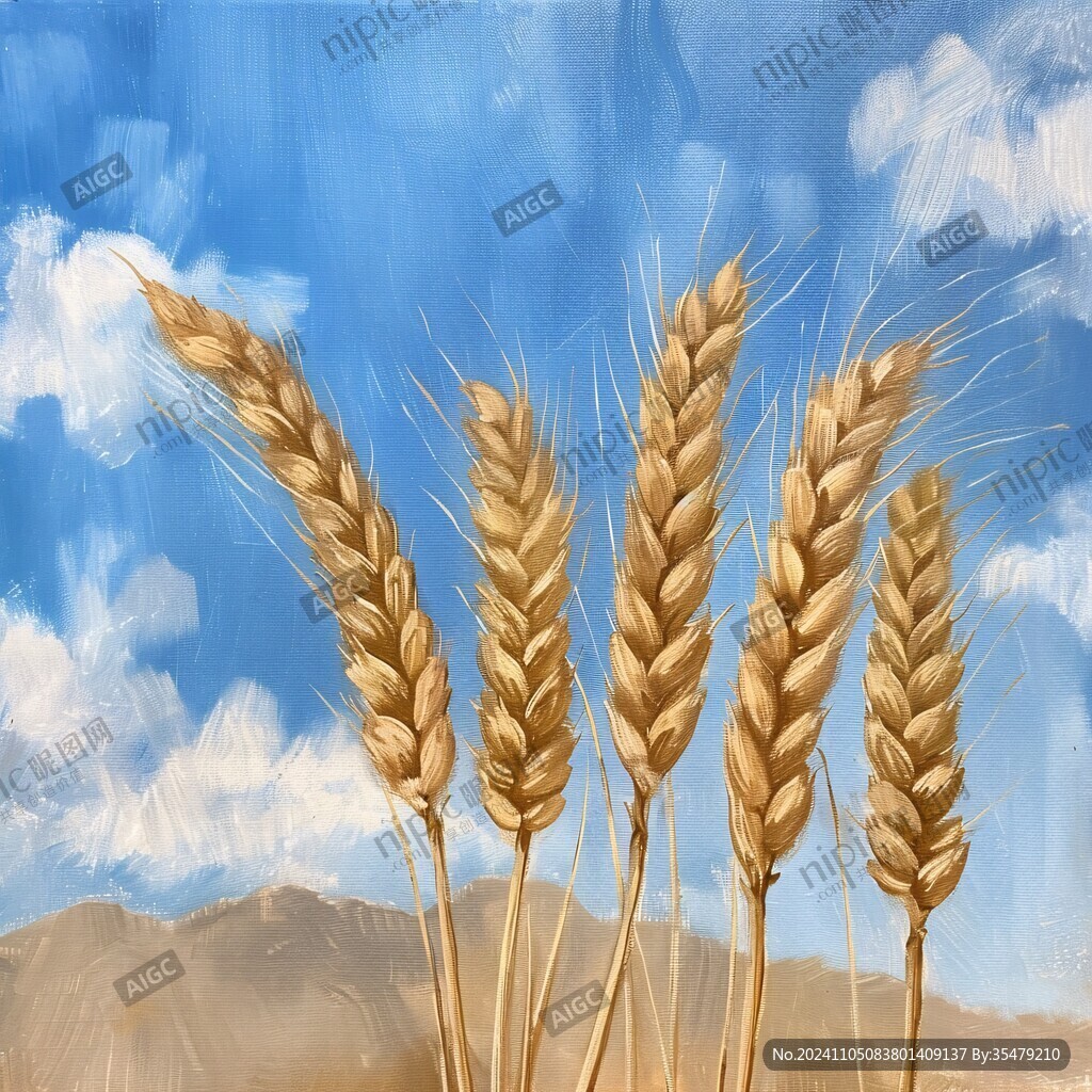麦粒插画