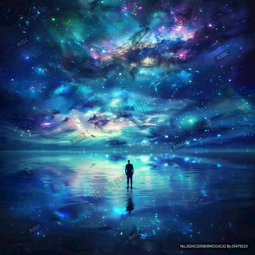 星辰大海男孩背影