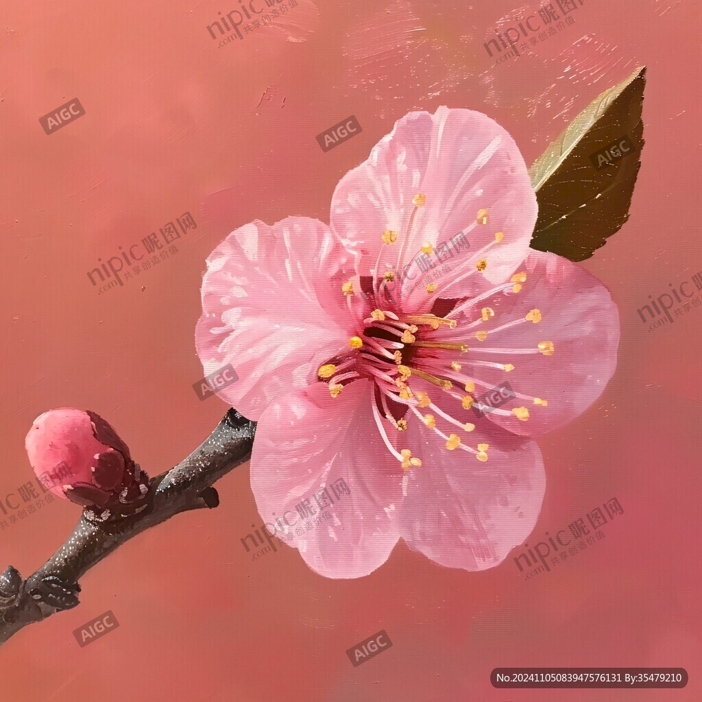 手机拍桃花