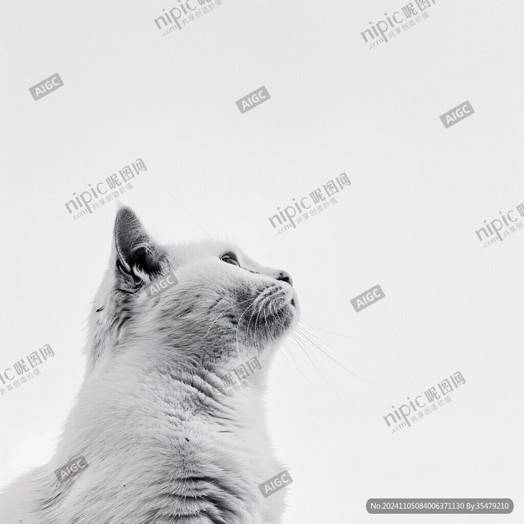 干净背景猫咪