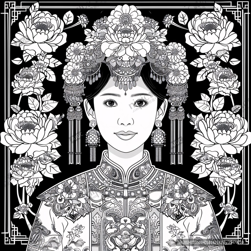 侗族美女插画