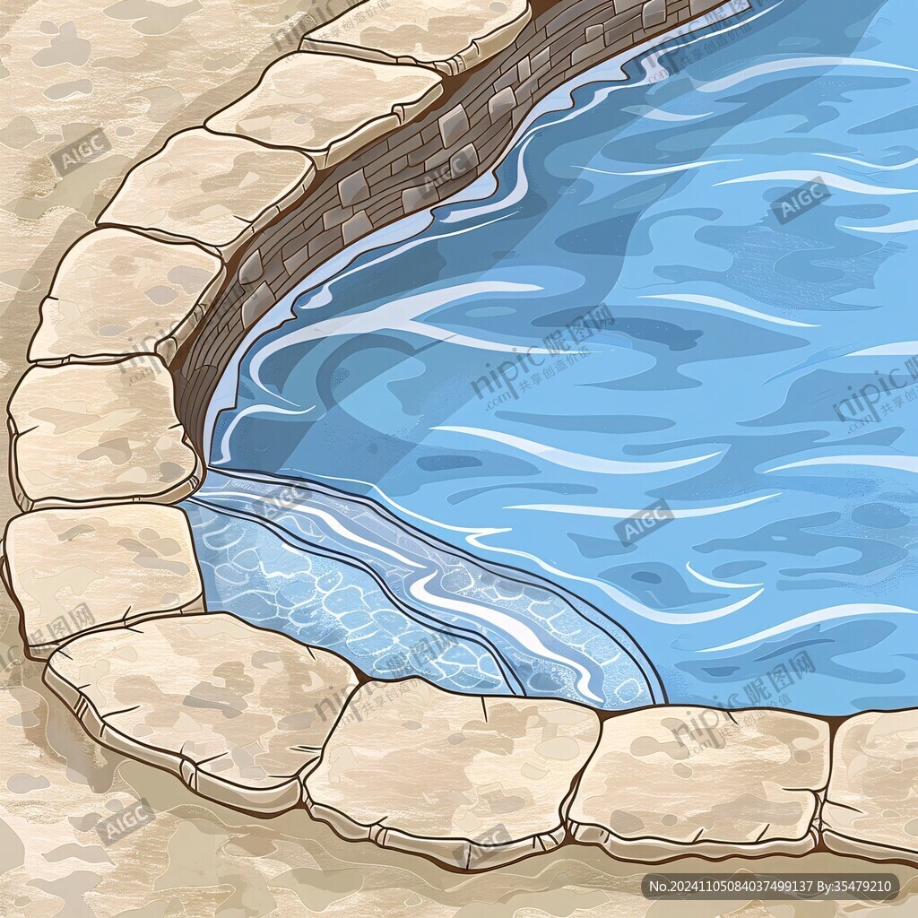 水池插画