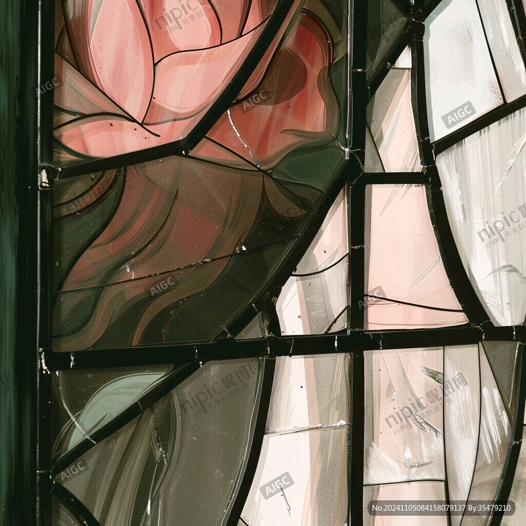 玻璃窗花玻璃抽象画