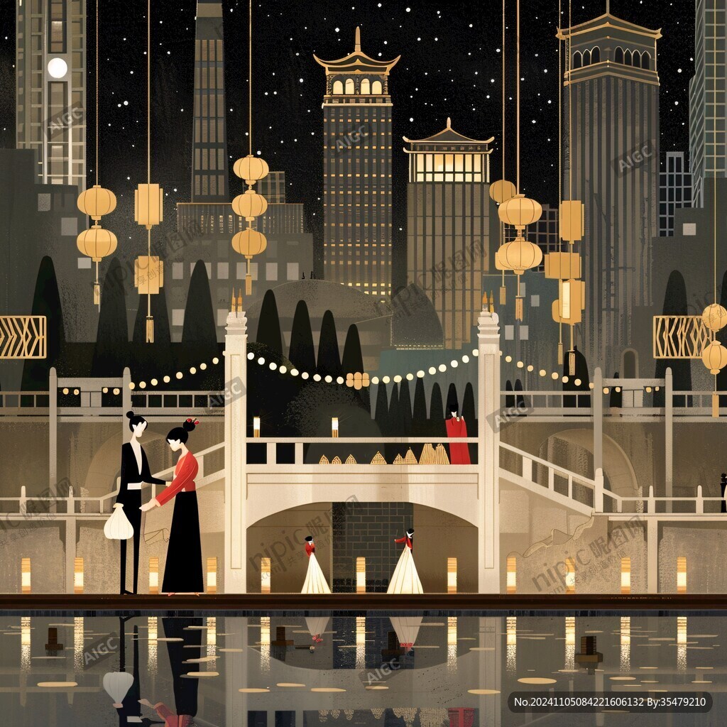 中国城市系列插画设计