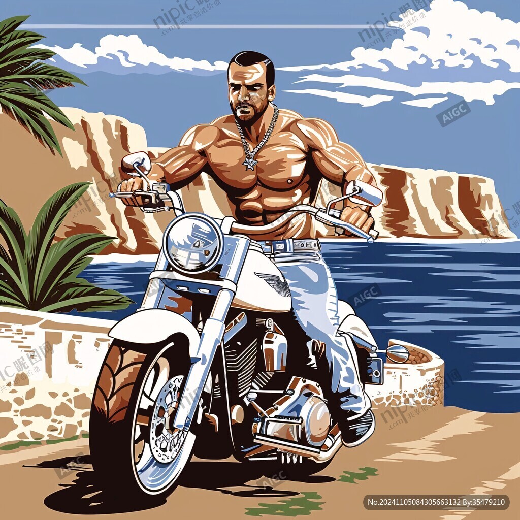 海边摩托