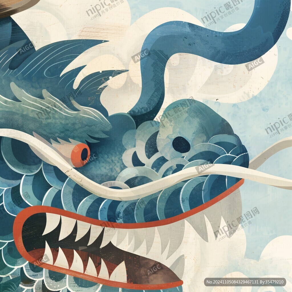 国潮风蛟龙得水