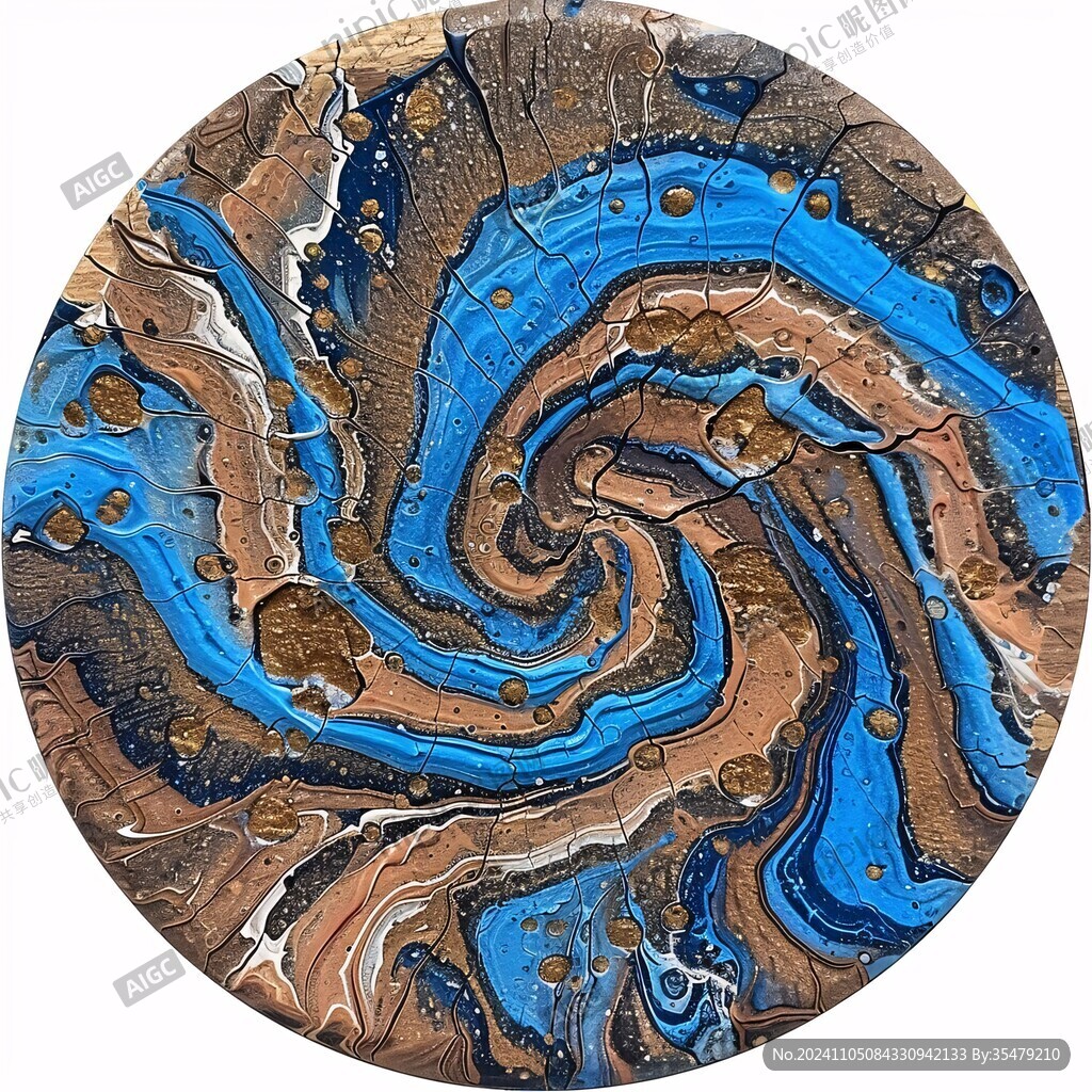 圆镜肌理画