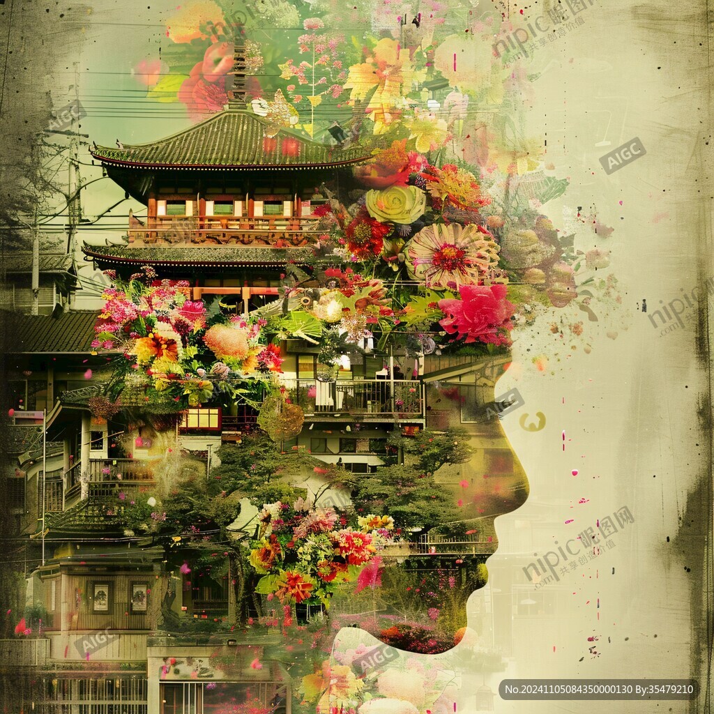 禅境水彩禅风城市