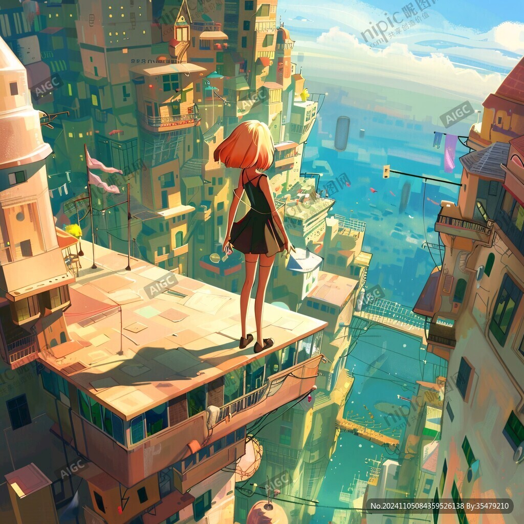 人物大场景插画