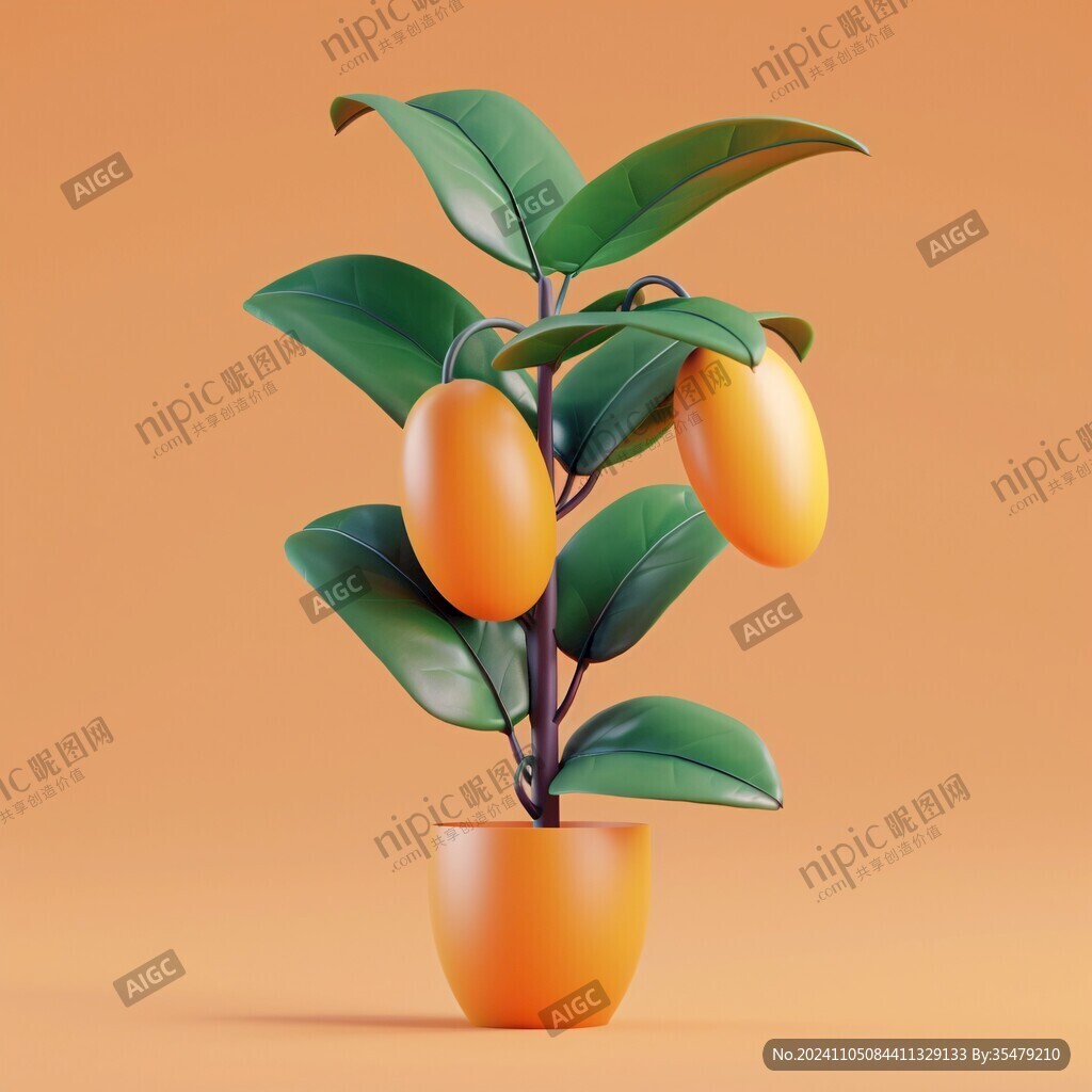 金桔插画