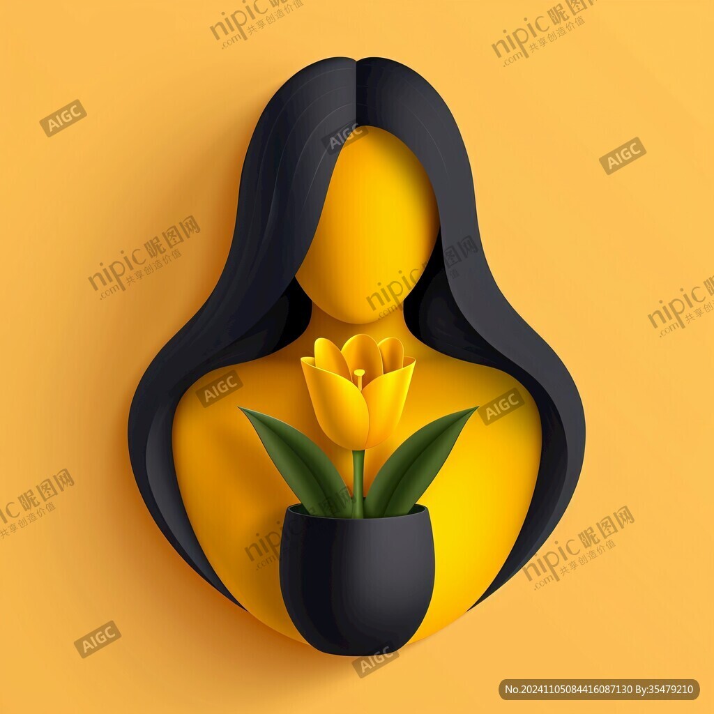 女性头像花瓶