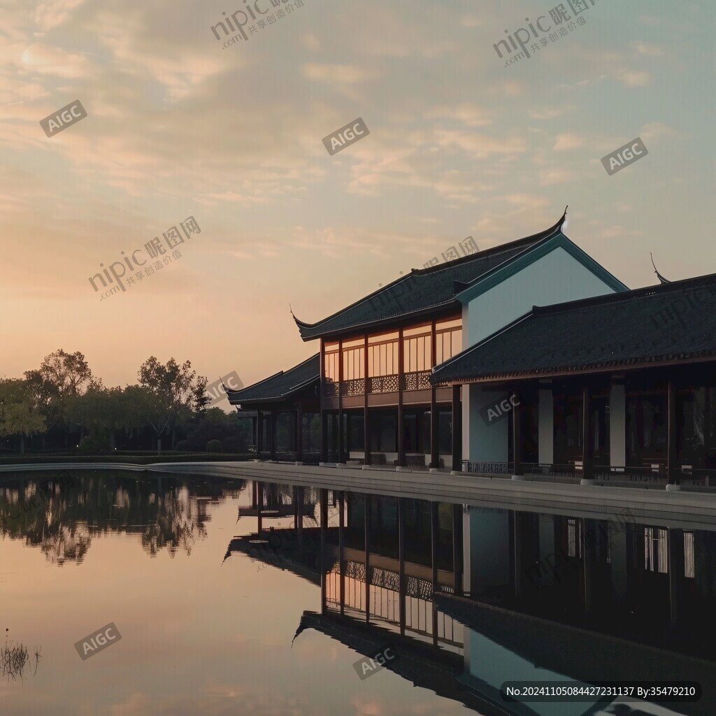 西溪晚霞