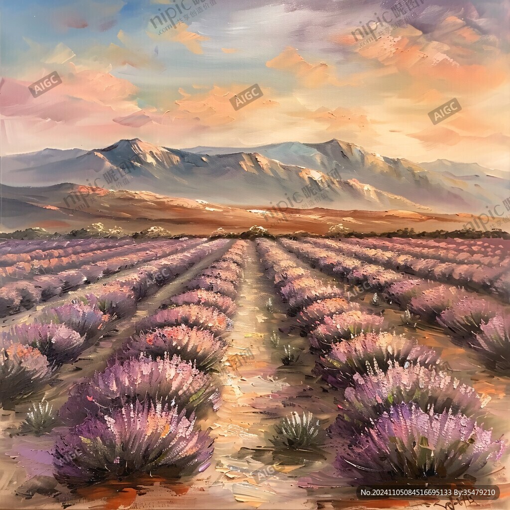 薰衣草油画