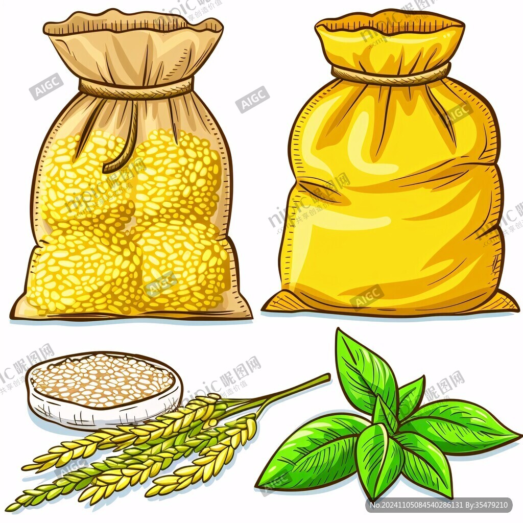 粮食包装素材粮食插画