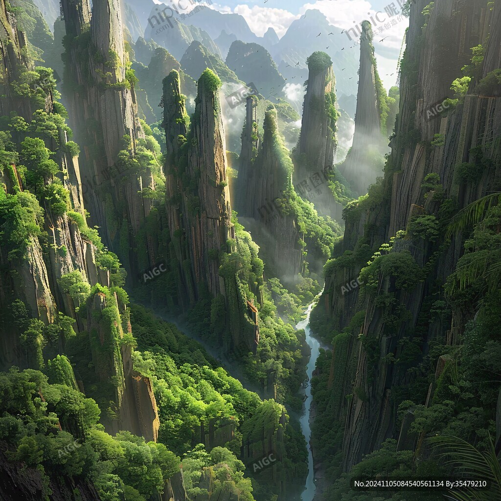 3d渲染山水画