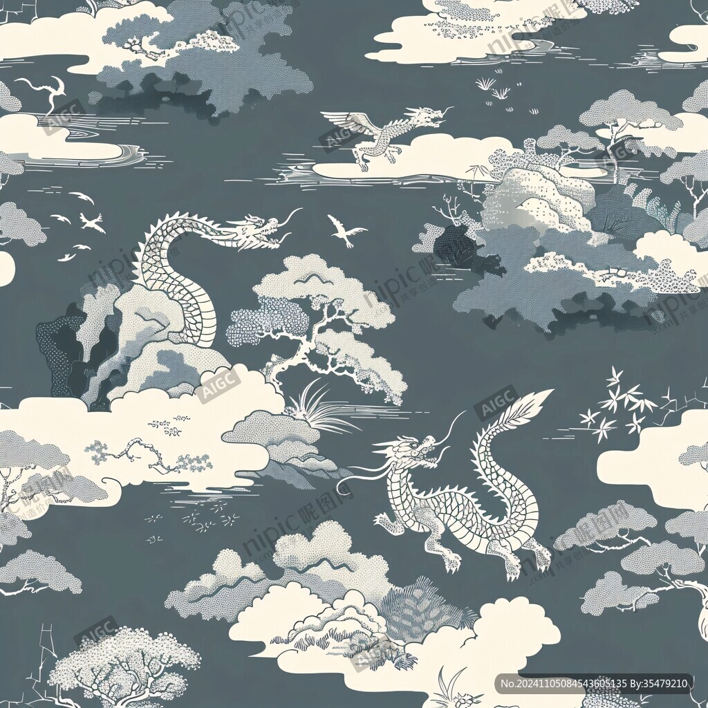 国潮风蛟龙得水