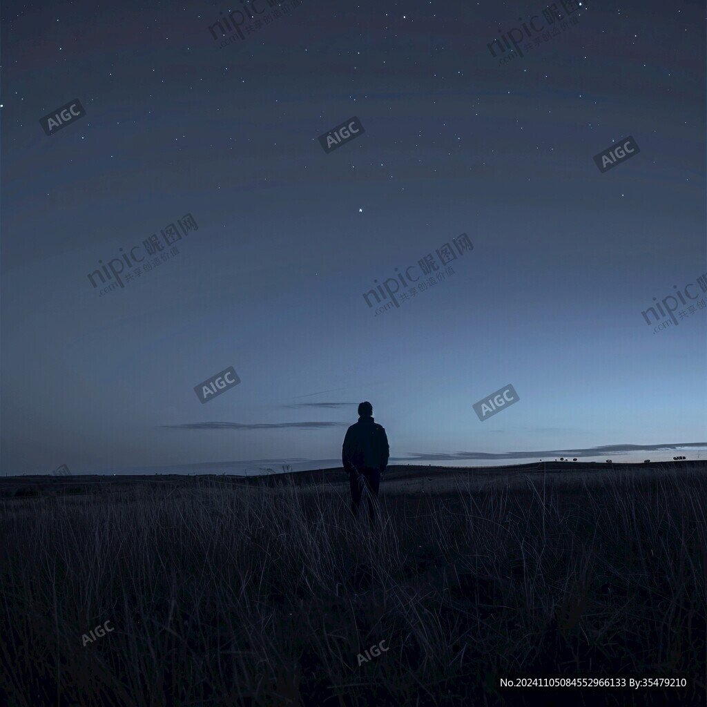 星辰大海男孩背影