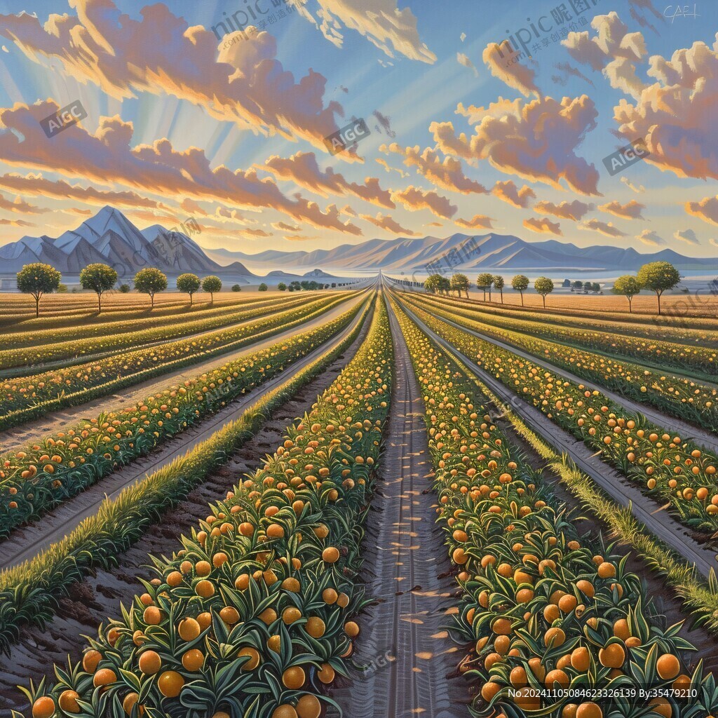 郁金花海装饰画