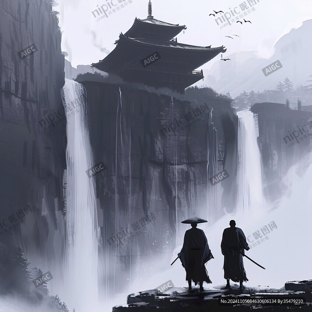 AI创作图武侠插画 仗剑走江湖 侠客插画 武侠插画海报 论剑山水 插画江湖武侠海报 武侠封面插画 武侠场景 武侠武林 国风侠客 灵感来源剑客 ...