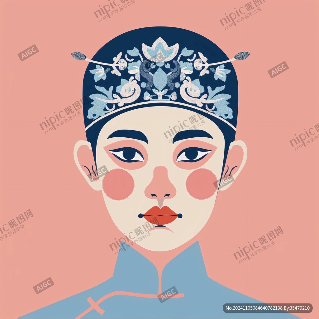 民国风美妆插画