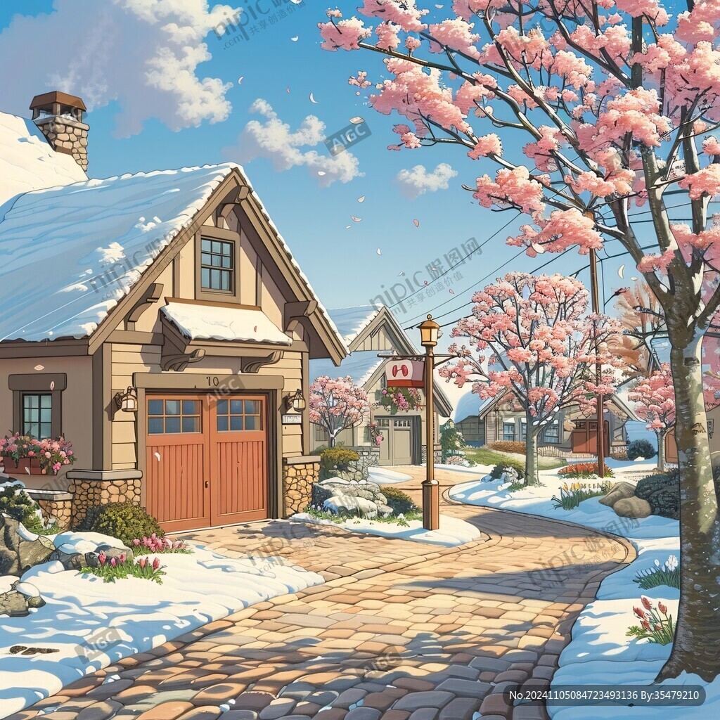乡村场景插画