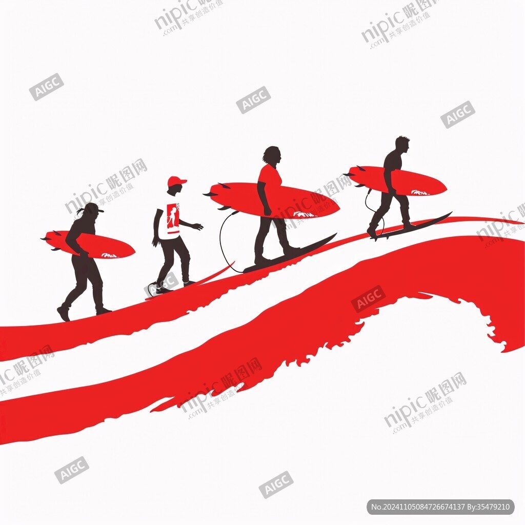 员工冲浪