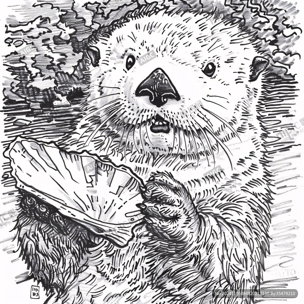 树袋熊手绘插画设计