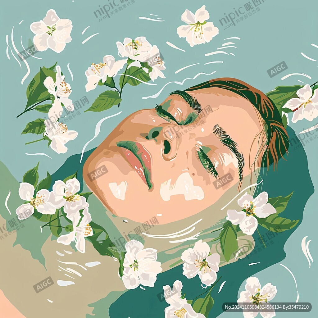 面膜插画设计