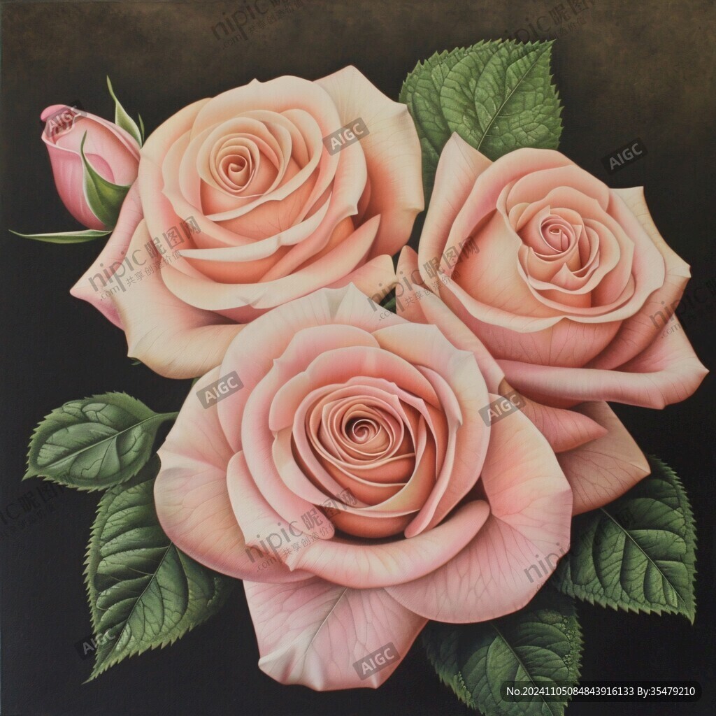 玫瑰花3d画