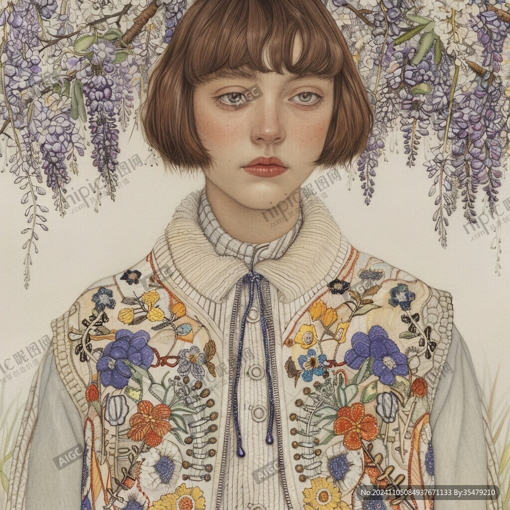 高级感女插画