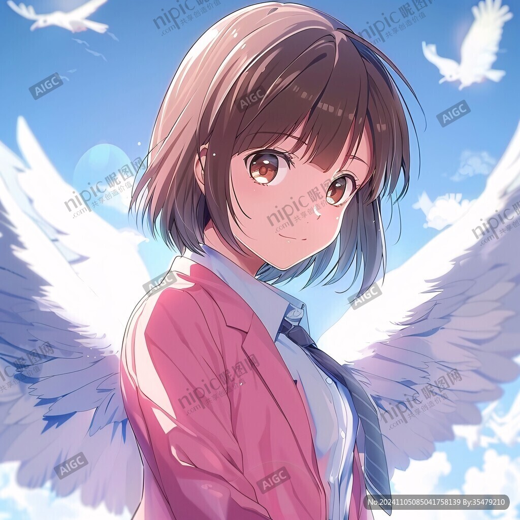 手捧鸽子少女