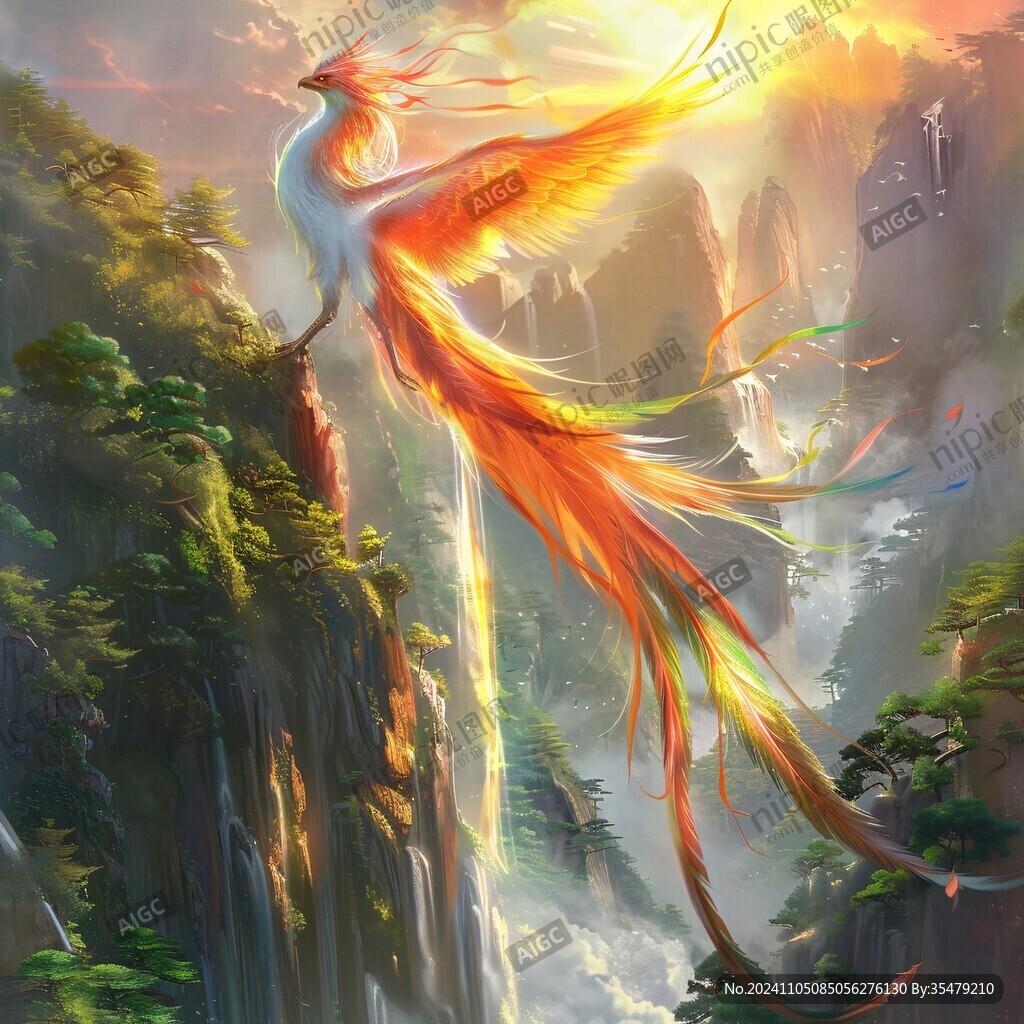 鹤舞九天插画