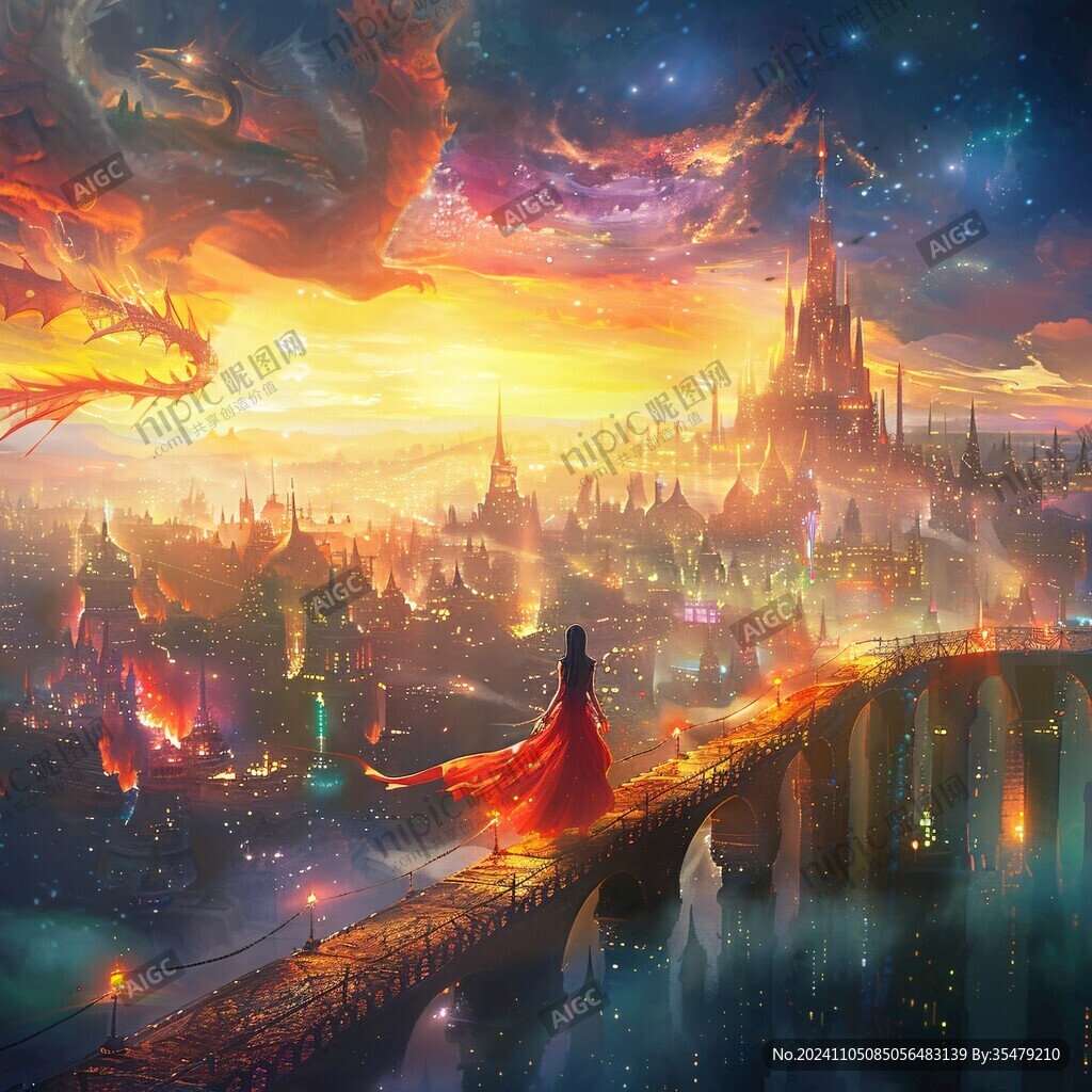 梦幻城堡插画
