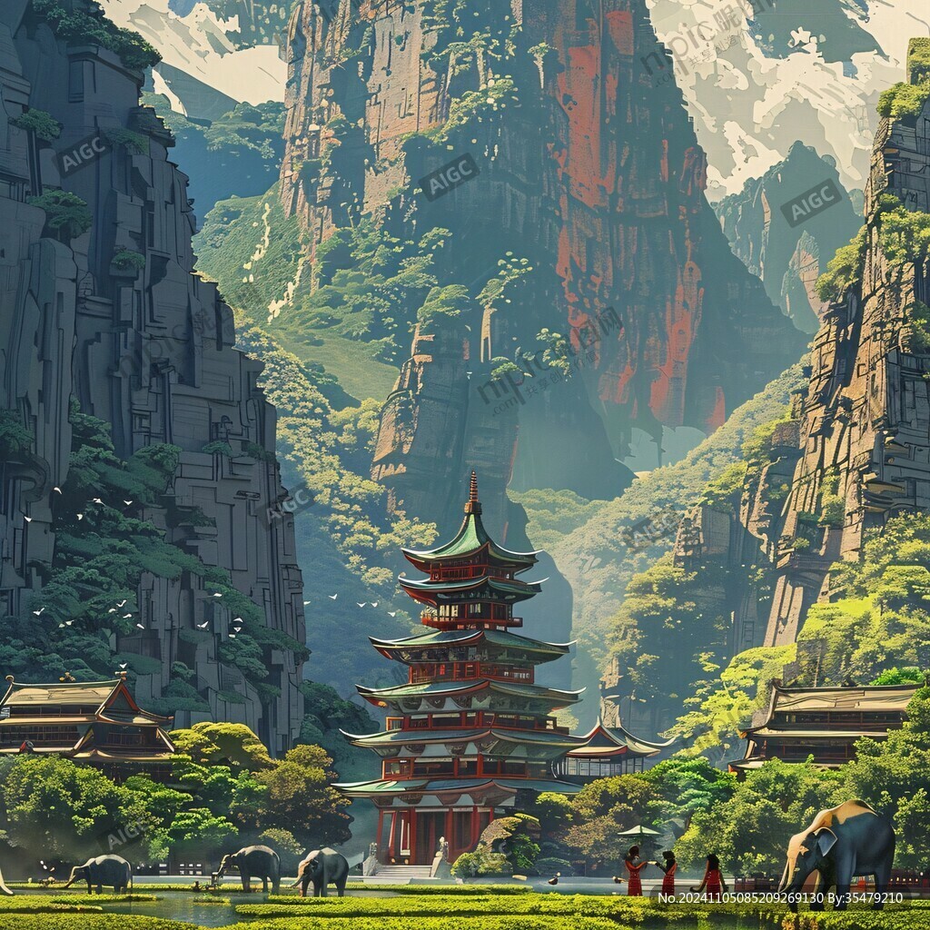 风景厚涂