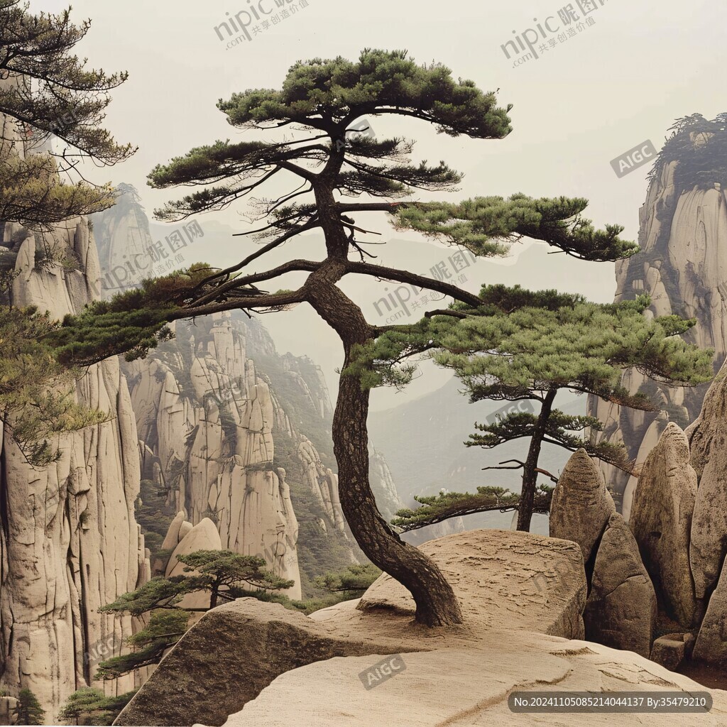 迎客松风景