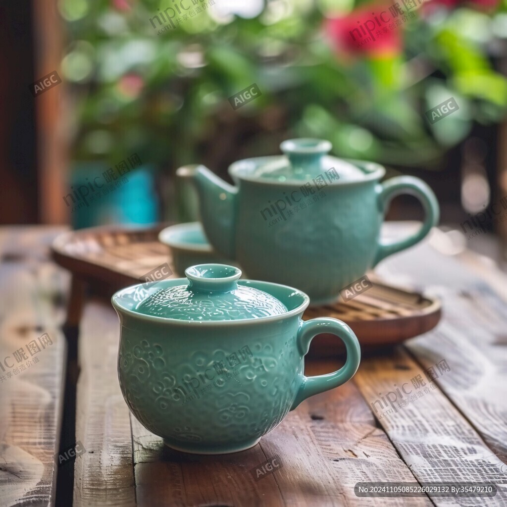 青瓷单把杯
