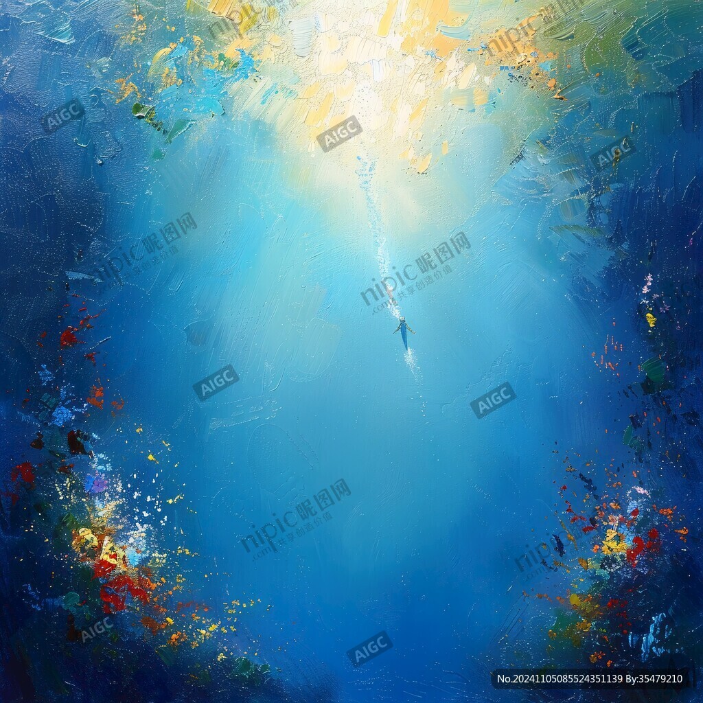纹理海底世界梦幻蓝色