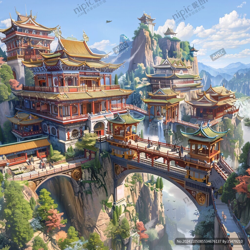 宏大寺庙场景
