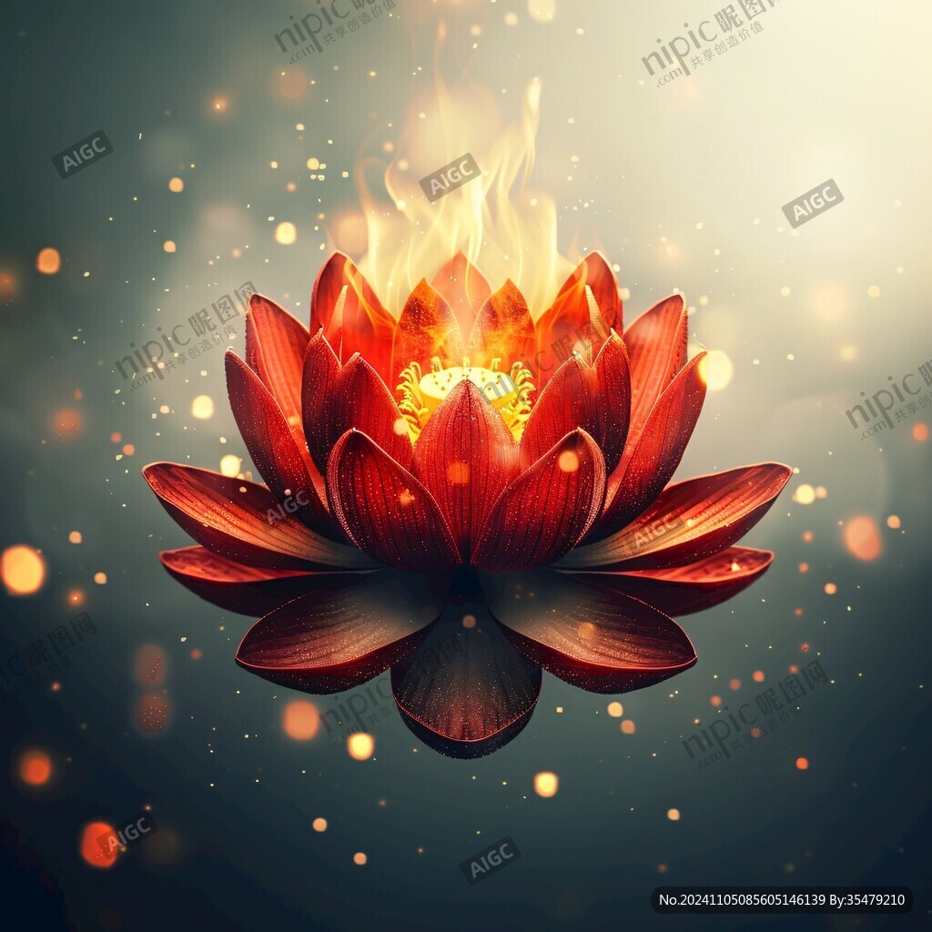 唯美火莲花