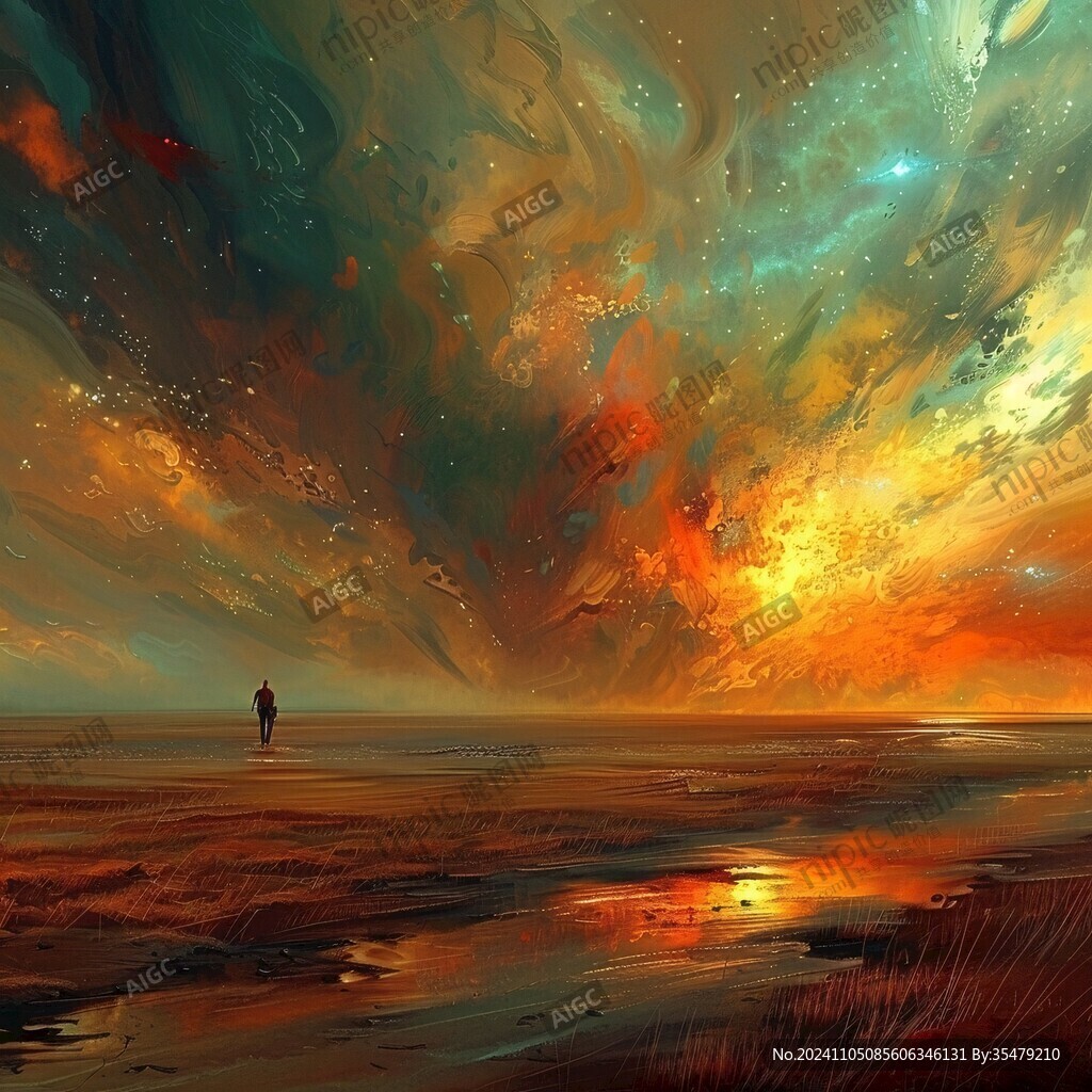 美丽唯美星空抽象画