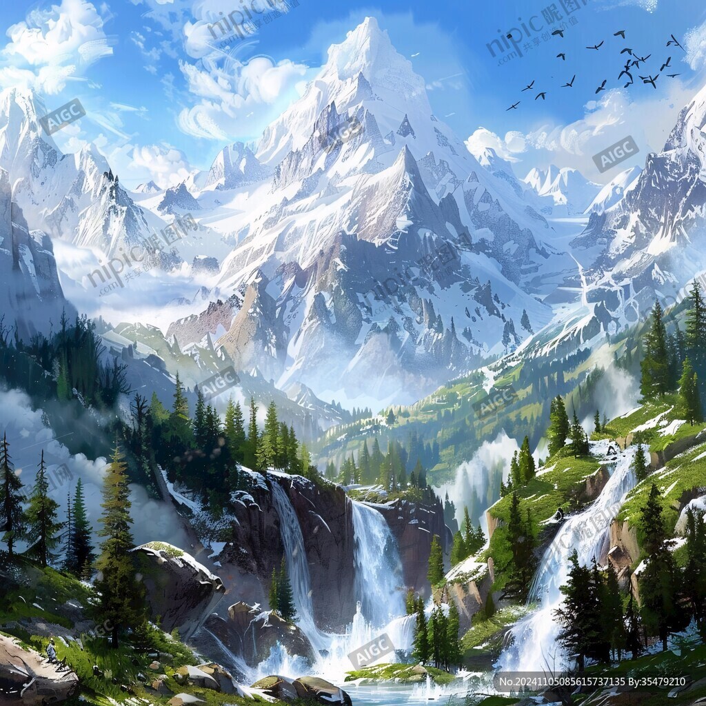 宽屏风景画