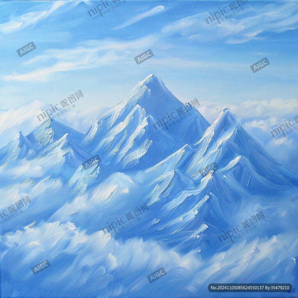 雪峰油画