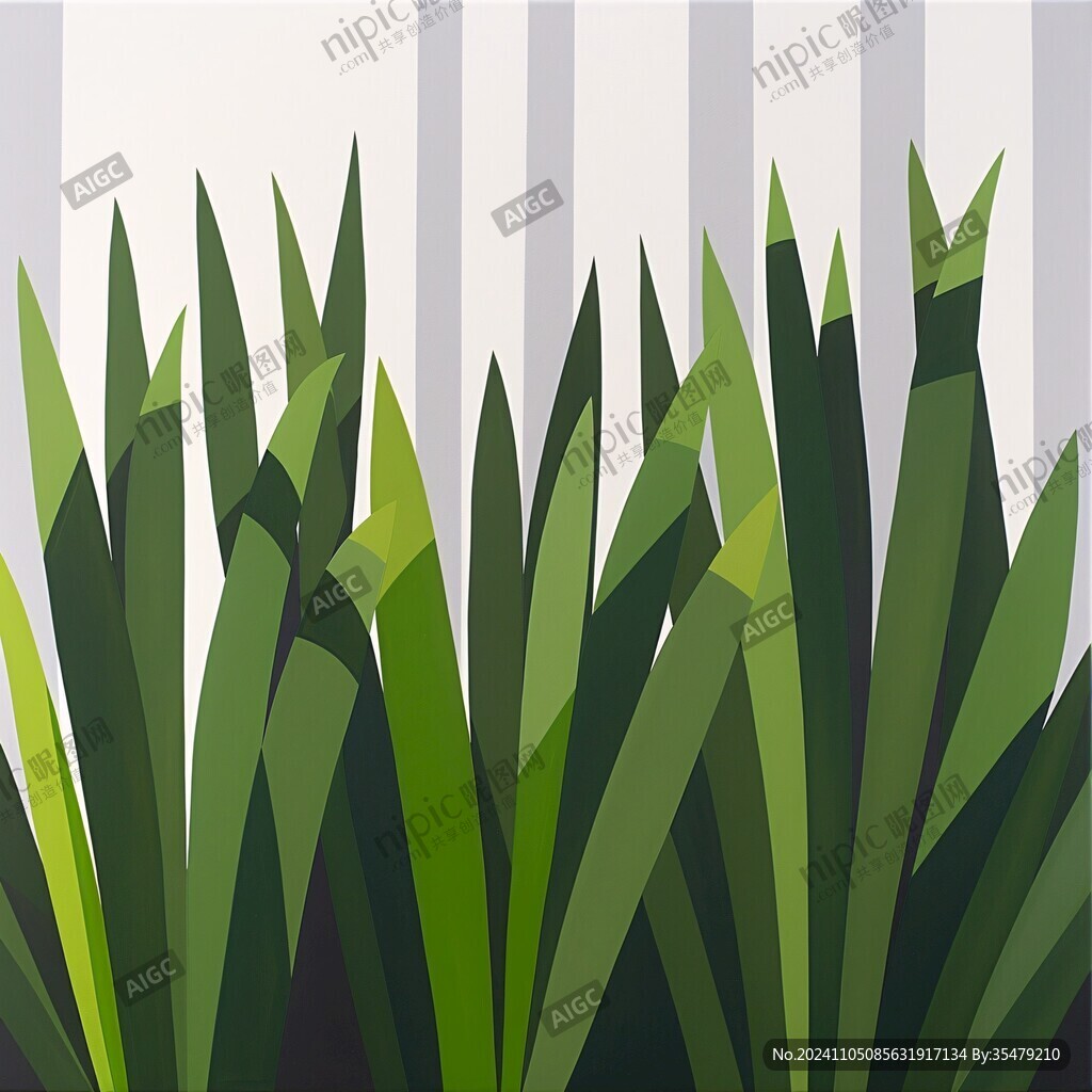 植物背景扁平插画
