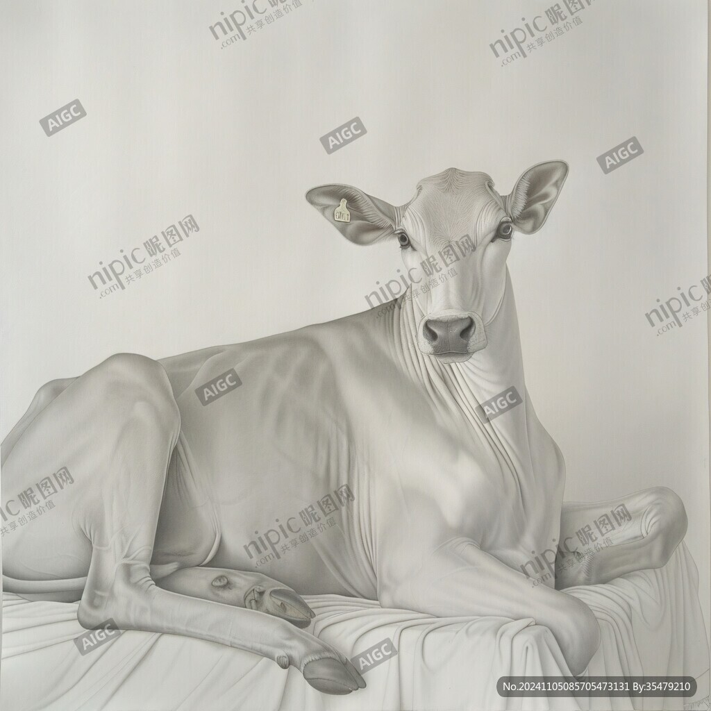 3d牛装饰画